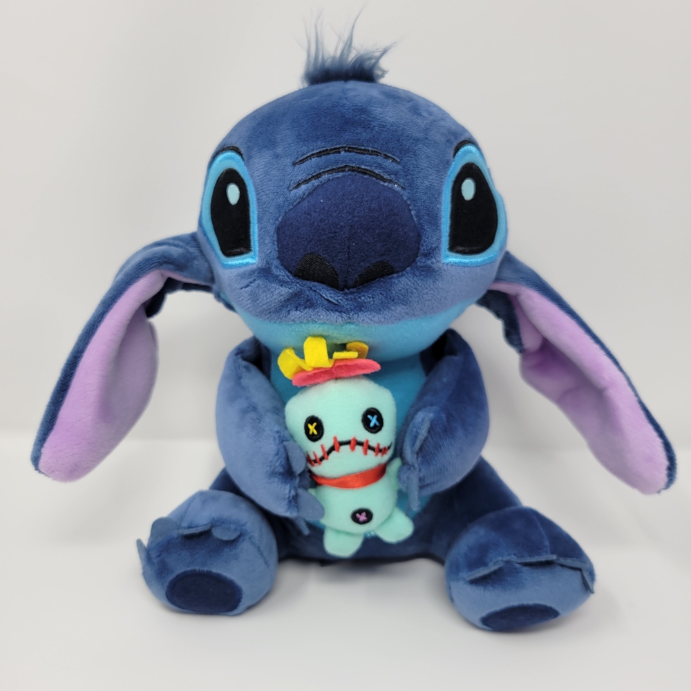 Hong Kong Disneyland Stitch Plush – 8” – Holding Scrump – Authentic Disney Parks